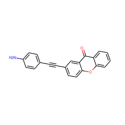 Nc1ccc(C#Cc2ccc3oc4ccccc4c(=O)c3c2)cc1 ZINC000012476991