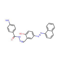 Nc1ccc(C(=O)N/N=C\c2cc(N=Nc3cccc4ccccc34)ccc2O)cc1 ZINC000299847783