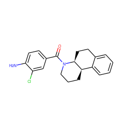 Nc1ccc(C(=O)N2CCC[C@@H]3c4ccccc4CC[C@@H]32)cc1Cl ZINC000096169294