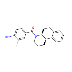 Nc1ccc(C(=O)N2CCC[C@@H]3c4ccccc4CC[C@@H]32)cc1F ZINC000096169338