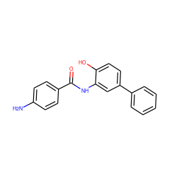 Nc1ccc(C(=O)Nc2cc(-c3ccccc3)ccc2O)cc1 ZINC000029127633