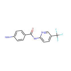 Nc1ccc(C(=O)Nc2ccc(C(F)(F)F)cn2)cc1 ZINC000029053967