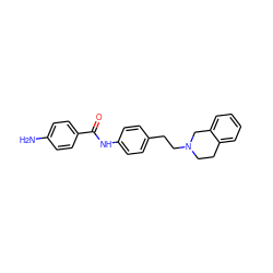 Nc1ccc(C(=O)Nc2ccc(CCN3CCc4ccccc4C3)cc2)cc1 ZINC000029061726