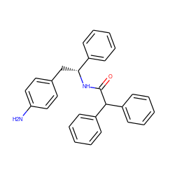 Nc1ccc(C[C@@H](NC(=O)C(c2ccccc2)c2ccccc2)c2ccccc2)cc1 ZINC000003781885