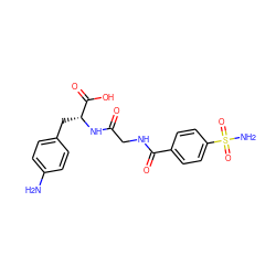 Nc1ccc(C[C@@H](NC(=O)CNC(=O)c2ccc(S(N)(=O)=O)cc2)C(=O)O)cc1 ZINC000027641763