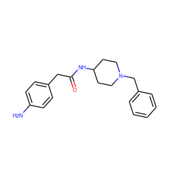 Nc1ccc(CC(=O)NC2CCN(Cc3ccccc3)CC2)cc1 ZINC000013779925