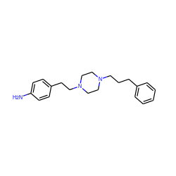 Nc1ccc(CCN2CCN(CCCc3ccccc3)CC2)cc1 ZINC000019365789