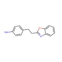 Nc1ccc(CCc2nc3ccccc3o2)cc1 ZINC000000241750