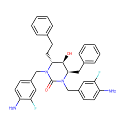 Nc1ccc(CN2C(=O)N(Cc3ccc(N)c(F)c3)[C@H](Cc3ccccc3)[C@H](O)[C@H]2CCc2ccccc2)cc1F ZINC000014943298