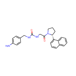 Nc1ccc(CNC(=O)NCC(=O)N2CCC[C@@H]2c2cccc3ccccc23)cc1 ZINC000098208536