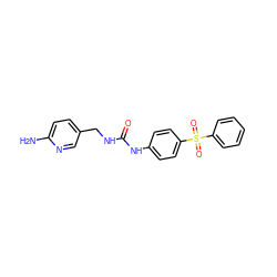 Nc1ccc(CNC(=O)Nc2ccc(S(=O)(=O)c3ccccc3)cc2)cn1 ZINC000095920883