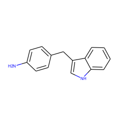 Nc1ccc(Cc2c[nH]c3ccccc23)cc1 ZINC000005332208