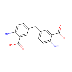 Nc1ccc(Cc2ccc(N)c(C(=O)O)c2)cc1C(=O)O ZINC000000347039