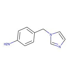 Nc1ccc(Cn2ccnc2)cc1 ZINC000001077916