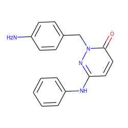 Nc1ccc(Cn2nc(Nc3ccccc3)ccc2=O)cc1 ZINC000299854636