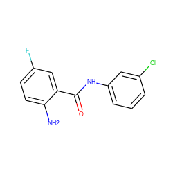 Nc1ccc(F)cc1C(=O)Nc1cccc(Cl)c1 ZINC000036882857