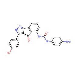 Nc1ccc(NC(=O)Nc2cccc3c2C(=O)c2c-3n[nH]c2-c2ccc(O)cc2)cc1 ZINC000029038511