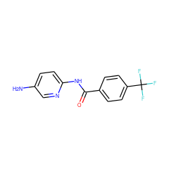 Nc1ccc(NC(=O)c2ccc(C(F)(F)F)cc2)nc1 ZINC000029053963