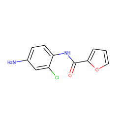 Nc1ccc(NC(=O)c2ccco2)c(Cl)c1 ZINC000000123105