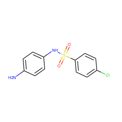 Nc1ccc(NS(=O)(=O)c2ccc(Cl)cc2)cc1 ZINC000000236110