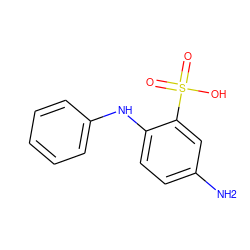 Nc1ccc(Nc2ccccc2)c(S(=O)(=O)O)c1 ZINC000001706914