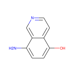 Nc1ccc(O)c2ccncc12 ZINC000035333253