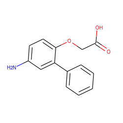 Nc1ccc(OCC(=O)O)c(-c2ccccc2)c1 ZINC000071340778