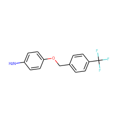 Nc1ccc(OCc2ccc(C(F)(F)F)cc2)cc1 ZINC000038055585