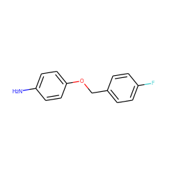 Nc1ccc(OCc2ccc(F)cc2)cc1 ZINC000006678590