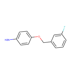 Nc1ccc(OCc2cccc(F)c2)cc1 ZINC000009239365