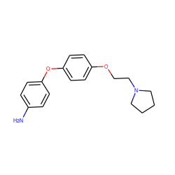 Nc1ccc(Oc2ccc(OCCN3CCCC3)cc2)cc1 ZINC000071317184