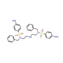 Nc1ccc(S(=O)(=O)N(CCNCCN(Cc2ccccc2)S(=O)(=O)c2ccc(N)cc2)Cc2ccccc2)cc1 ZINC000042878048