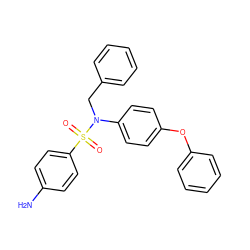 Nc1ccc(S(=O)(=O)N(Cc2ccccc2)c2ccc(Oc3ccccc3)cc2)cc1 ZINC001772657570