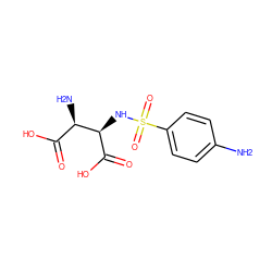 Nc1ccc(S(=O)(=O)N[C@@H](C(=O)O)[C@H](N)C(=O)O)cc1 ZINC001772588718