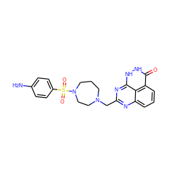 Nc1ccc(S(=O)(=O)N2CCCN(Cc3nc4cccc5c(=O)[nH][nH]c(n3)c45)CC2)cc1 ZINC000059279986