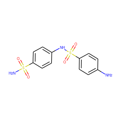 Nc1ccc(S(=O)(=O)Nc2ccc(S(N)(=O)=O)cc2)cc1 ZINC000000143548