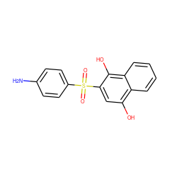 Nc1ccc(S(=O)(=O)c2cc(O)c3ccccc3c2O)cc1 ZINC000001703010