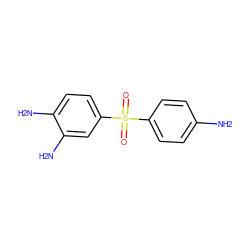 Nc1ccc(S(=O)(=O)c2ccc(N)c(N)c2)cc1 ZINC000000189392