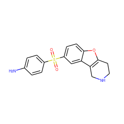 Nc1ccc(S(=O)(=O)c2ccc3oc4c(c3c2)CNCC4)cc1 ZINC000143599740