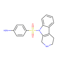 Nc1ccc(S(=O)(=O)n2c3c(c4ccccc42)CCNC3)cc1 ZINC000028526685