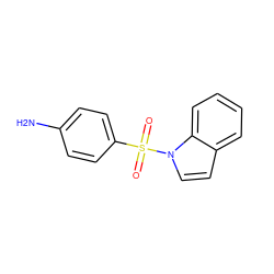 Nc1ccc(S(=O)(=O)n2ccc3ccccc32)cc1 ZINC000028530909