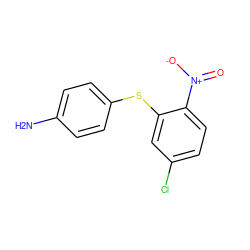 Nc1ccc(Sc2cc(Cl)ccc2[N+](=O)[O-])cc1 ZINC000299818912