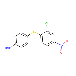 Nc1ccc(Sc2ccc([N+](=O)[O-])cc2Cl)cc1 ZINC000222637447