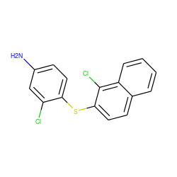 Nc1ccc(Sc2ccc3ccccc3c2Cl)c(Cl)c1 ZINC000000008854