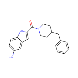 Nc1ccc2[nH]c(C(=O)N3CCC(Cc4ccccc4)CC3)cc2c1 ZINC000035259619