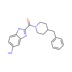 Nc1ccc2[nH]c(C(=O)N3CCC(Cc4ccccc4)CC3)nc2c1 ZINC000036294455