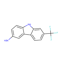 Nc1ccc2[nH]c3cc(C(F)(F)F)ccc3c2c1 ZINC000090600079