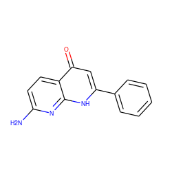 Nc1ccc2c(=O)cc(-c3ccccc3)[nH]c2n1 ZINC000013809324