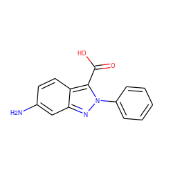 Nc1ccc2c(C(=O)O)n(-c3ccccc3)nc2c1 ZINC000063539279