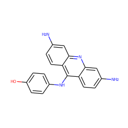 Nc1ccc2c(Nc3ccc(O)cc3)c3ccc(N)cc3nc2c1 ZINC000005161935